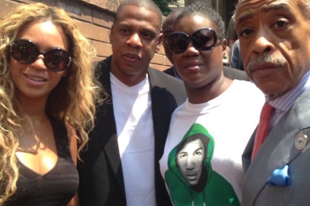 Beyonce, Jay Z, Sybrina Fulton and the Rev. Al Sharpton
